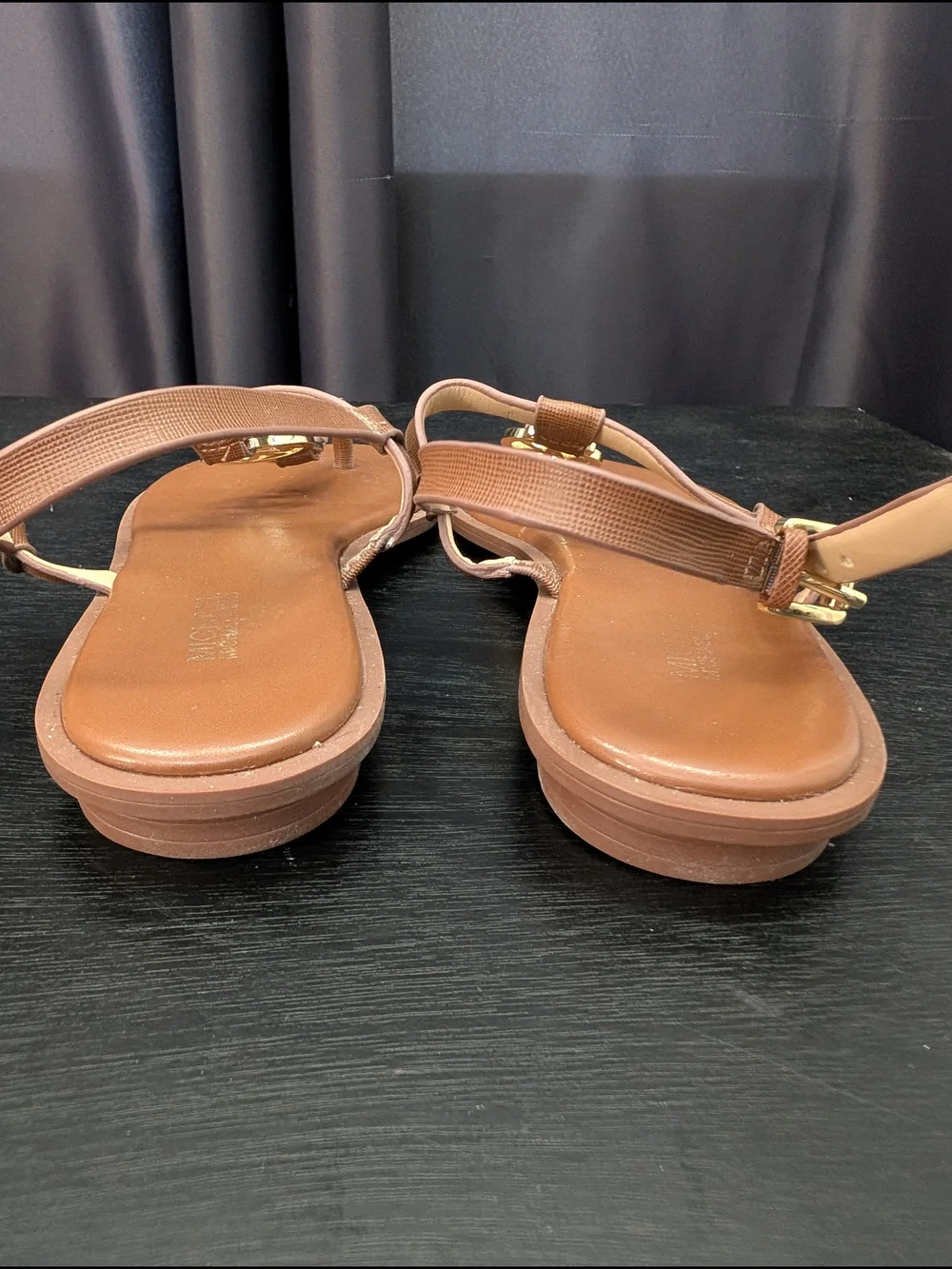 Michael Kors MK Logo T-Strap Sondra Sandals